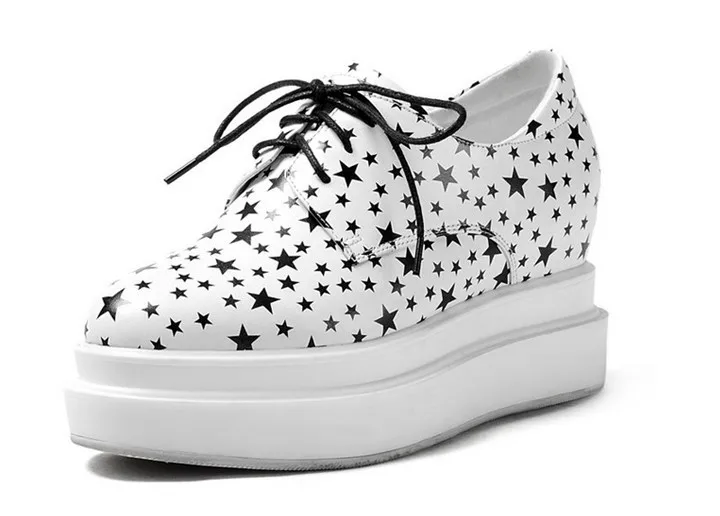Hot Sale Fashion Woman Cross-strap Platforms Low top Quality Genuine leather recreational Anti-skid Pop Wedges Shoes Size34-39