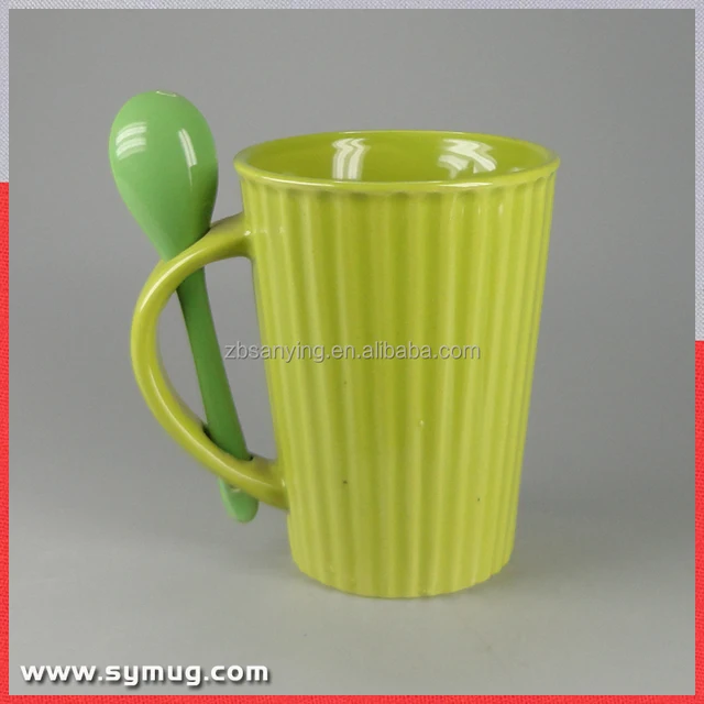 striped ceramic mug