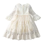 Mudkingdom autumn girls long sleeve lace patterns princess dress