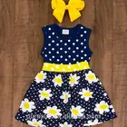 ADORABLE BABY CLOTHES SET SUMMER GIRLS FLOWERS DRESS FOR KIDS