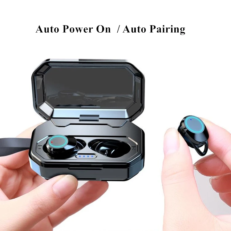 X6 TWS Waterproof Wireless Touch Earphones Blue tooth 5.0 Headset with 3000 mAh Power Bank - ANKUX.COM