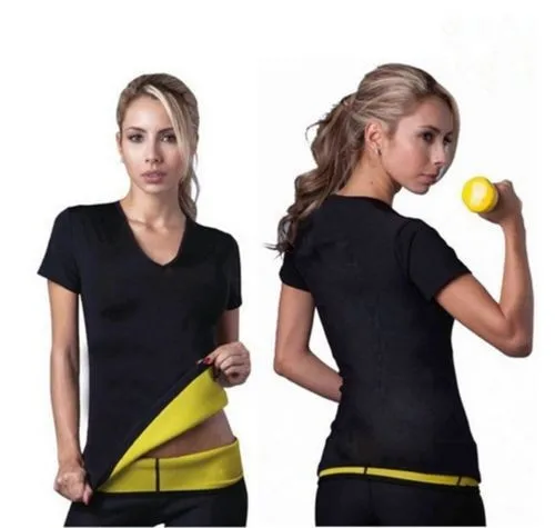 Women Hot Body Shapers Neoprene Slimming Control Vest Sport Yoga T-shirt