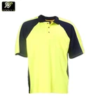 100% polyester yellow and black short sleeve safety shirt wholesale Logo printed blank polo shirt