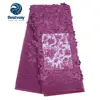 Wholesale 3D flower French Lace Fabric Fashion Sequence Tulle Lace For Party FL1797