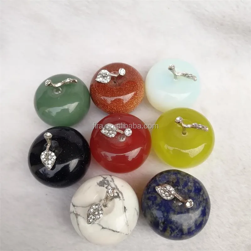 wholesale crystal apple figurine ornaments for christmas gifts