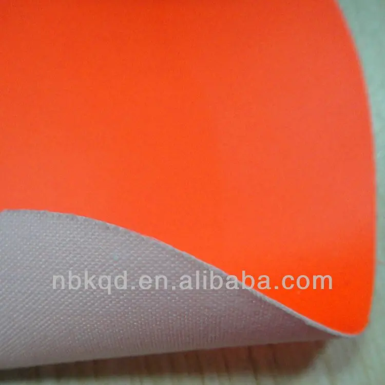 15oz fluorescent orange waterproof cotton canvas fabric pvc