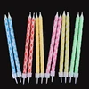 Custom Exclusive Producing Paraffin Double Thread Diamond Colorful Spiral Birthday Cake Candles DSR01-S01