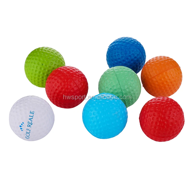 customized color promotional pu mini golf, pu golf ball stress