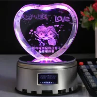 Customized Crystal Heart Shape Craft Laser