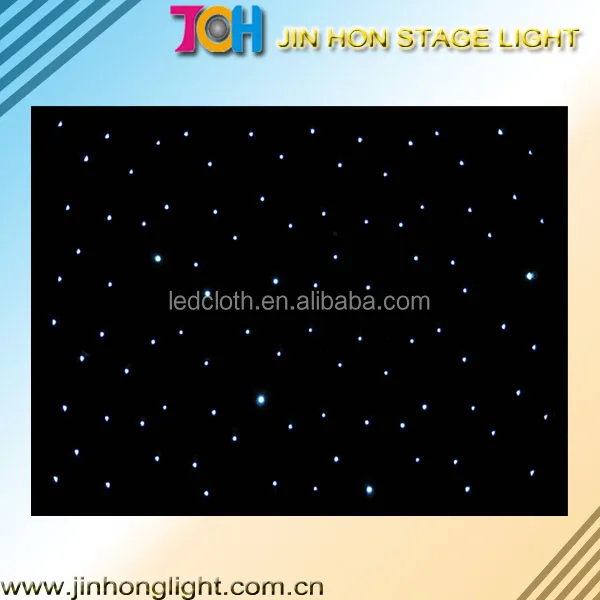 fireproof velvet material white led starlit curtain for wedding