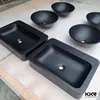 Artificial stone resin matt black basin lavabo