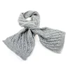 Cable knit bling bling winter scarf with diamond decoration for woman