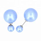 Candy Colors Ear Stud Big small Pearl Stud Earrings piercing body jewelry