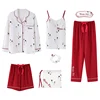 7 piece sets crop tops for women night suit for ladies cotton nighty for women sleeping wear for women cotton