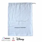 2015 cotton drawstring bag/dust bag/string dust white flannel bag