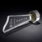 Custom Optical Glass Award Crystal Curve Trophy