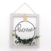 home spring wooden grass wall decor plaque with wire iron for gifts