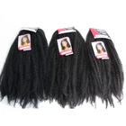Hot selling Afro Kinky Bulk Synthetic twist marley braiding pre twisted synthetic hair extension for crochet braids