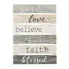 grey 17 x 24 Inch Solid Pine Wood Skid Wall Plaque Sign with fornts