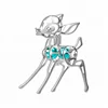 Bambi deer pearl cage pendant jewelry 925 silver necklace cartoon character pendant