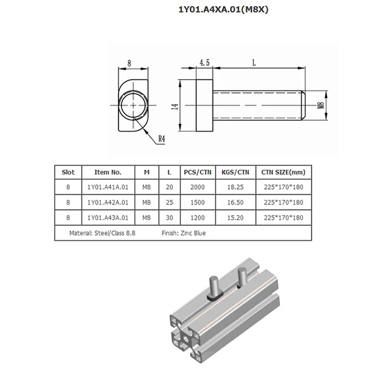 Series Slot M Hammer Head T Bolt Screw Buy Hammer Head Bolt