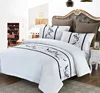 100% Sateen Cotton hotel bedding set- 200 Percale Sheets, White Queen Sheet 4 Piece bed, Long-Staple sewing machine