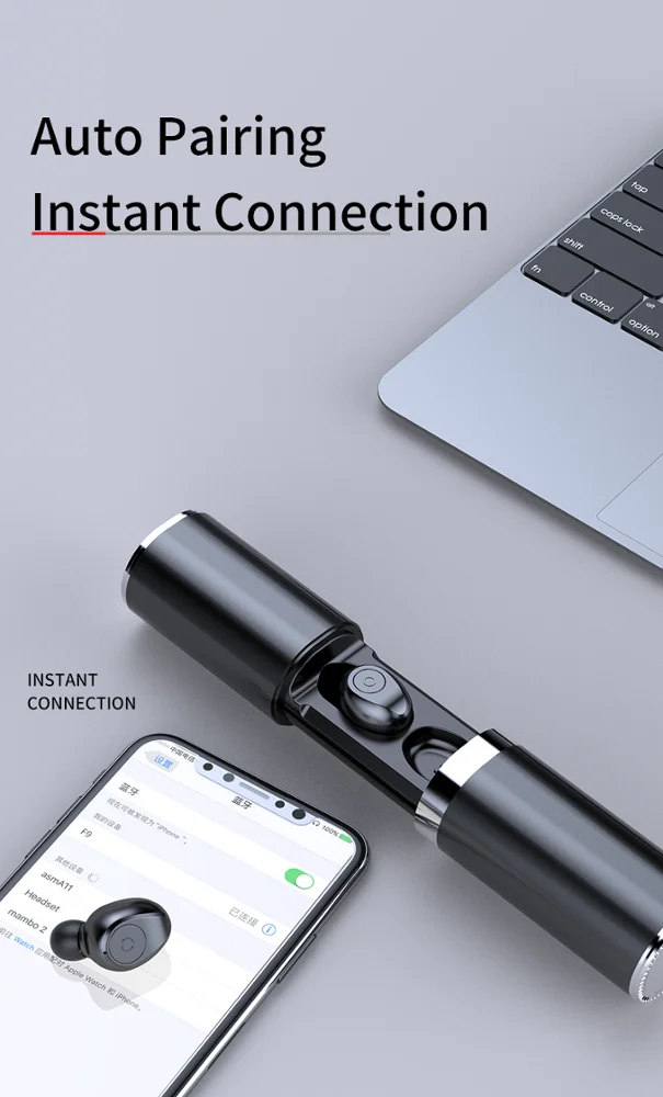 Pull-Out TWS Bluetooth5.0 wireless earphone mini earbuds with cube charging case - ANKUX.COM