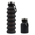 Customized Silicone Foldable Collapsible Outdoor Drinking Sport Water Bottle
