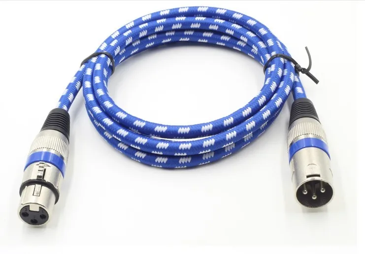 3Pin 5pin XLR Male to Female Microphone nylon braided fabric Cable,XLR Extension Cable - ANKUX.COM