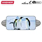 HD10041 PE front side car snow shade curtain sunshade with car logo