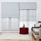 Living Room Window Shade Double Roller Blind in White Color