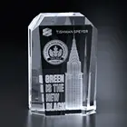 Wholesale quality crystal glass cube block 3d laser for engraving blank crystal cubes block photo crystal glass cube