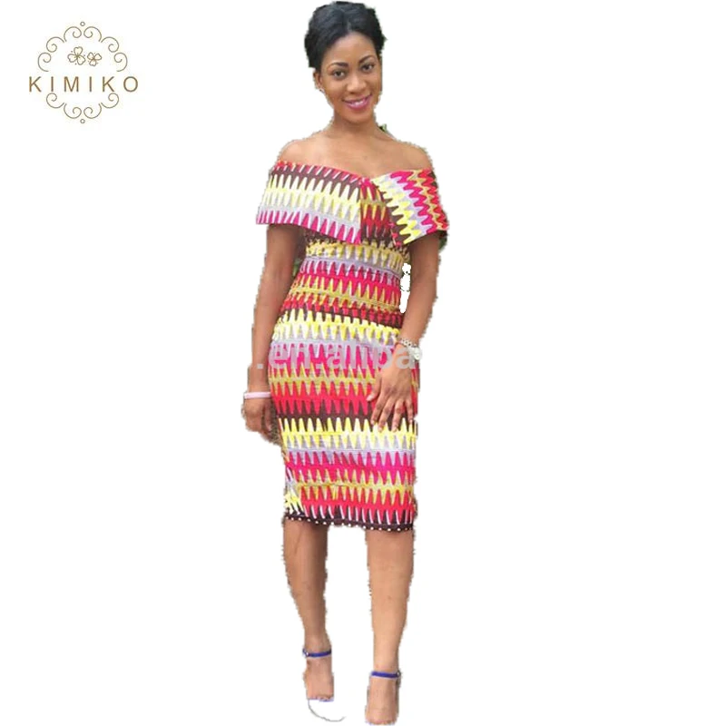 vestido africano curto