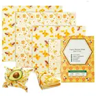 Beeswax Wraps Reusable Food Wrap Eco-Friendly, Sustainable Waxed Sandwich, Cheese Wrap
