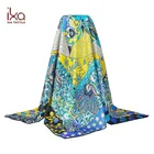 2018 Fashion 100% Silk 14mm Twill Scarf 90*90 Shanghai Screen Printing Pure Silk