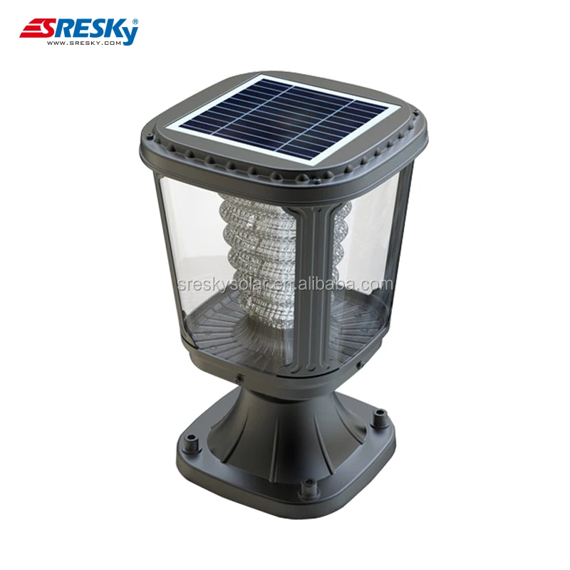 Sresky Solar Lamp Post Conversion Kit Cap Light On