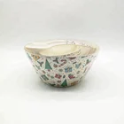 Eco-Friendly disposable Bamboo fiber seven sets tableware, Dinnerware with printing and color for salad&fruit