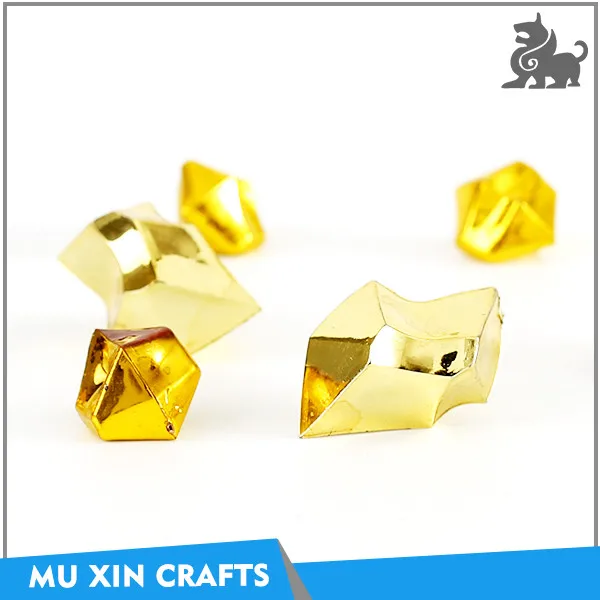 小さな安いプラスチックきらめくゴールドカラー宝石個用装飾仕入れ・メーカー・工場
