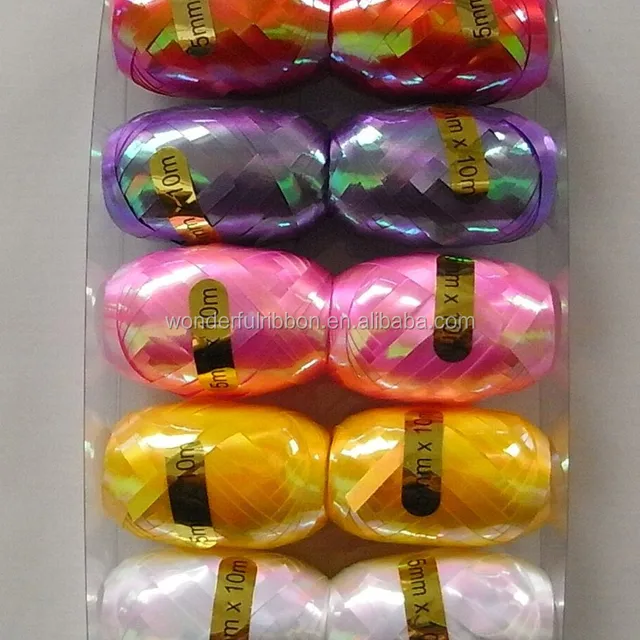 new fashion and hot sale iridescent pp curly ribbon egg for