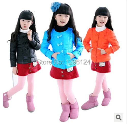 M-XXL SIZE NEW Chirldren girls kides winte80% white duck dwon r Down warm outwear coat