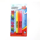 O.WKs Hot Selling 3pcs Colorful Highlighters Permanent Marker Pen Set