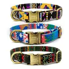 Customized Dog Collar Personalized Laser Engraved Copper Alloy Buckle Name Phone Number ID Adjustable Collar