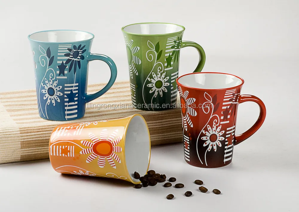 factory new style 12oz spray glazing ceramic coffee mug cup tea