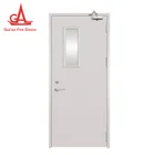 2hr fire rated exit doors with glass security steel door