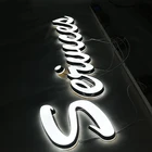Engraving 3D Acrylic Led Logo Letter Sign Two Sides Lighting Custom Acrylic Sign