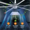 Electric PMSM Motor 16ft Big HVLS Ceiling Fan for Industrial