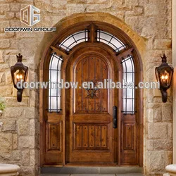 Super September Purchasing Solid wood door prehung front safety heat strengthened tempered glass casement oval entry