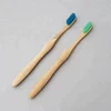 Highly difficult bamboo handle polished adults toothbrush round curved shape