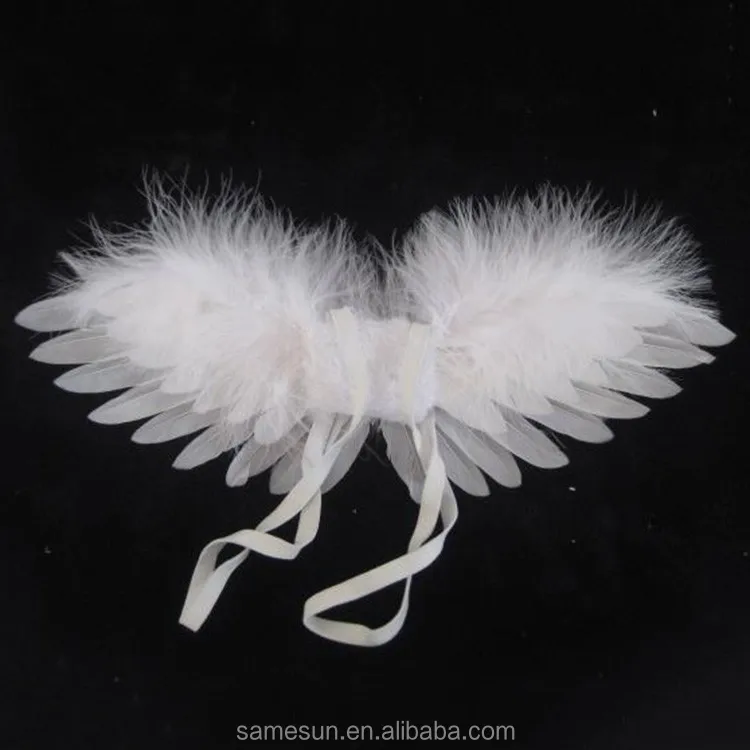 meilun art & craft small white baby angel wings