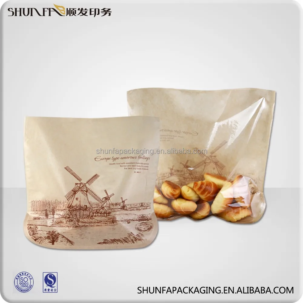 *2016 new arrival cheap paper bread bag/white paper bag for
